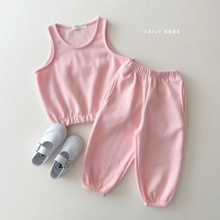 Daily Bebe Unisex Sleeveless Layer Top and Pants Set