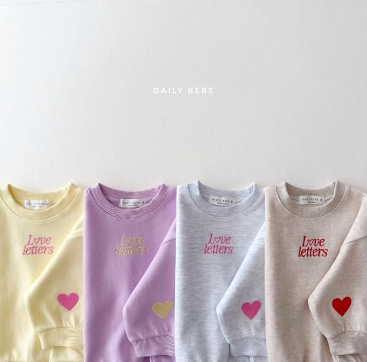 Daily Bebe Unisex Love Letters Top and Pants Set