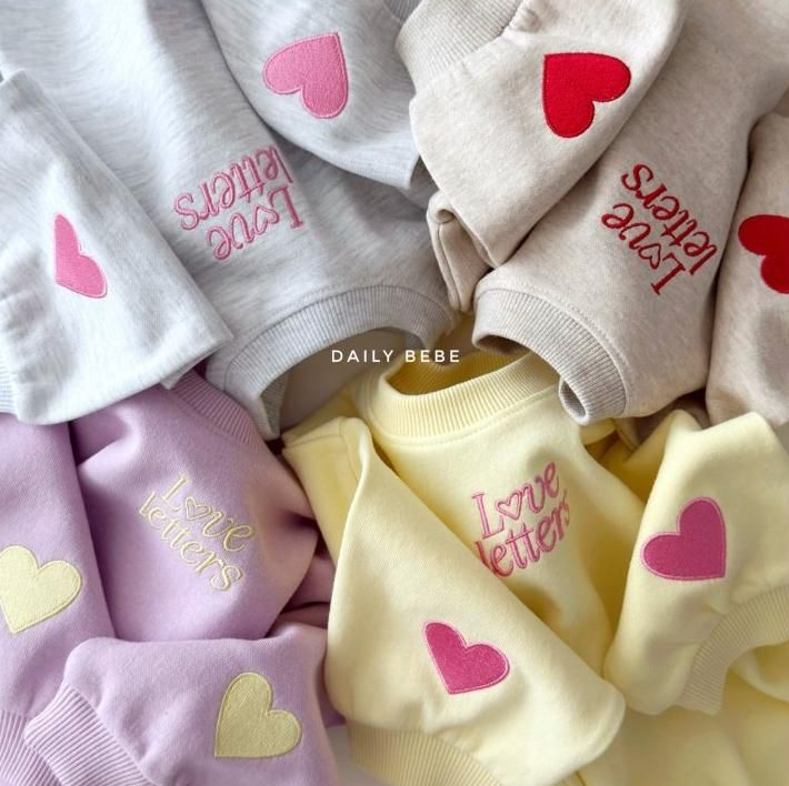 Daily Bebe Unisex Love Letters Top and Pants Set