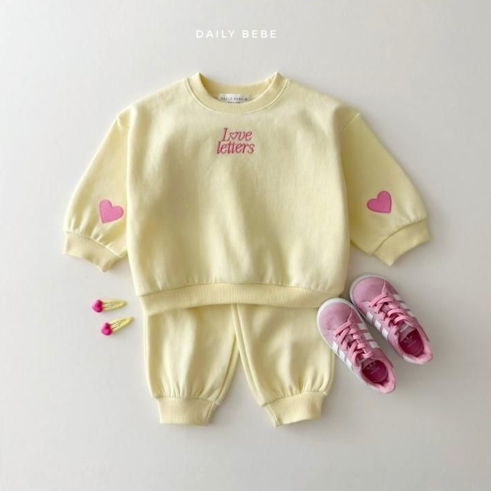 Daily Bebe Unisex Love Letters Top and Pants Set