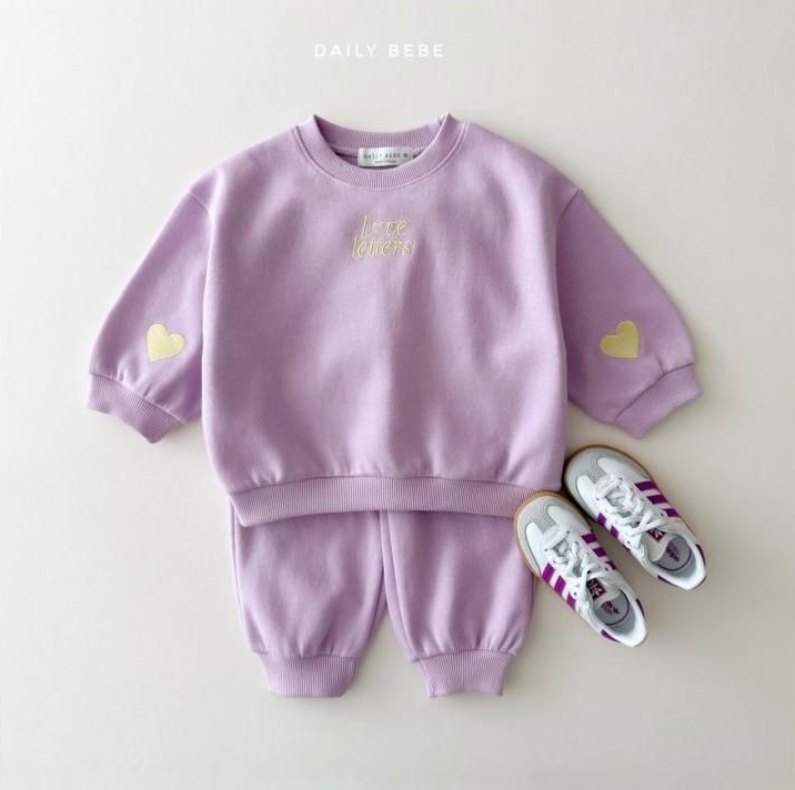 Daily Bebe Unisex Love Letters Top and Pants Set